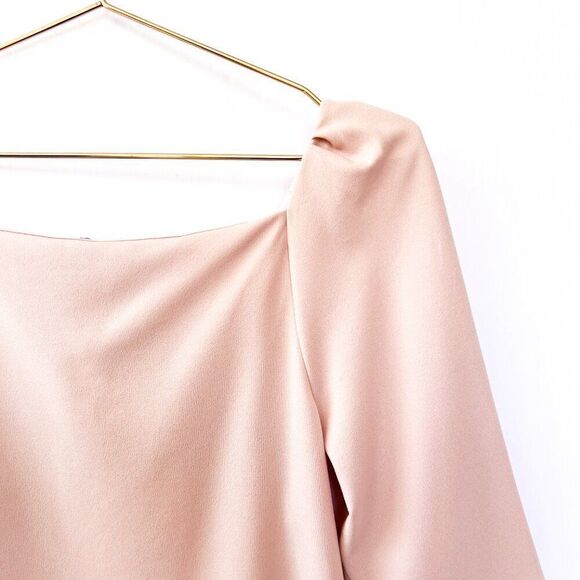 NWT Ann Taylor Blush Pink Puff Quarter Sleeve Square Neck Top Small - Picture 7 of 8